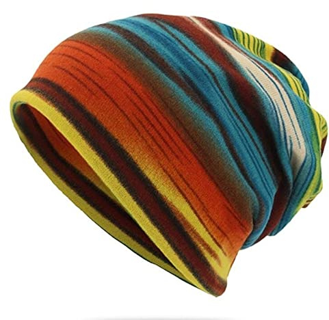 Générique Bonnet souple en coton pour homme et femme - Bonnet fin et léger - Bonnet chimio doux - Coupe-vent - Jersey long beanie pour toutes les saisons bonnet femme hiver