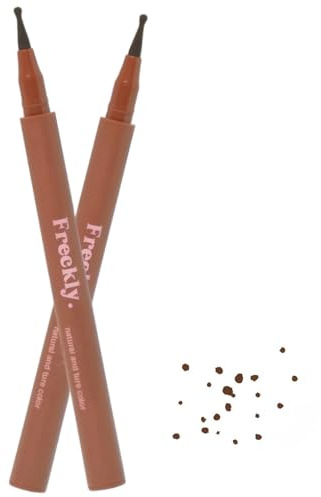 Bploar fräknare stift 2 stycken naturliga fläckpennor för enkla fräknar, hållbara och vattentäta sminkverktyg för en riktig fräknar-look (03#)