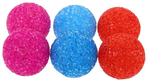 Warmhm Lot de 6 Balles à Grelot pour Chat en Plastique, Jouets Interactifs pour Chatons, Stimulation et Jeu Indépendant la Maison Couleur Aléatoire