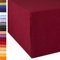 aqua-textil Exclusiv Spannbettlaken 180x200-200x220 cm Bordeaux rot Jersey Baumwolle 230g/qm Spannbetttuch Elastan Laken