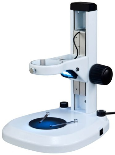 OMAX Microscope Stand with Dual LED Lights for 76mm Stereo Microscope Body