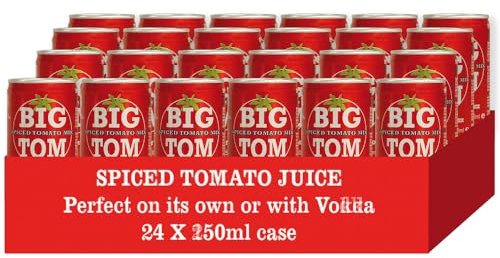 Big Tom Spiced Tomato Juice- Bloody Mary Mix can (150ml x 24 Cans) for The Best Bloody Mary...Every time!
