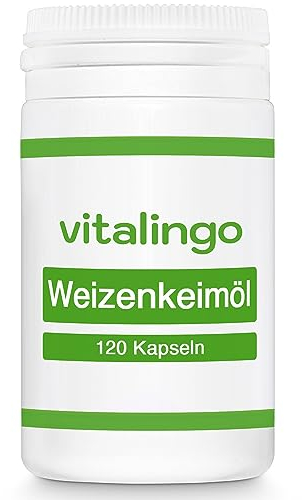 Weizenkeimöl 120 Kapseln - kaltgepresst, hochdosiert - enthält von Natur aus Spermidin, Omega 3, Omega 6 und Vitamin A, B, D, K