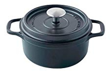 Cocotte Ronde En Fonte Émaillée 32cm Noir Mat - PUV402321