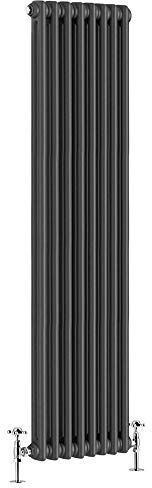 NRG 1800x380 Traditional Colosseum Cast Iron Bathroom Radiator Anthracite 2 Panel for Living Room and Kitchen