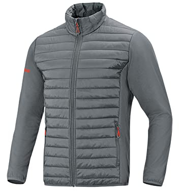 JAKO Herren Hybridjacke Premium, Steingrau, L