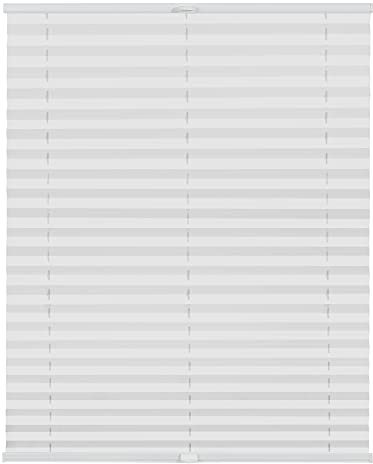 Lichtblick Plissee Klemmfix nach Maß, ohne Bohren, verspannt, lichtdurchlässig, Blickdicht, Made in Germany - Weiß 80 cm x 210 cm (B x L)