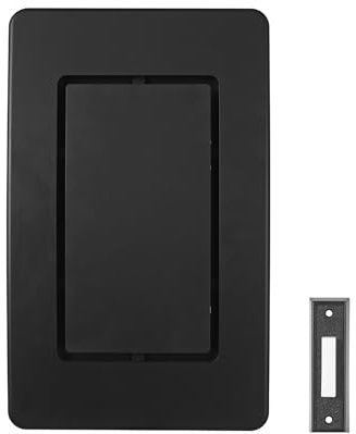 Heath Zenith Wired Mechanical Doorbell Chime Kit, 2-Melody Ding-Dong or Ding, Lighted Push Button, Black Plastic, Hardwired, 85dB, 18000204