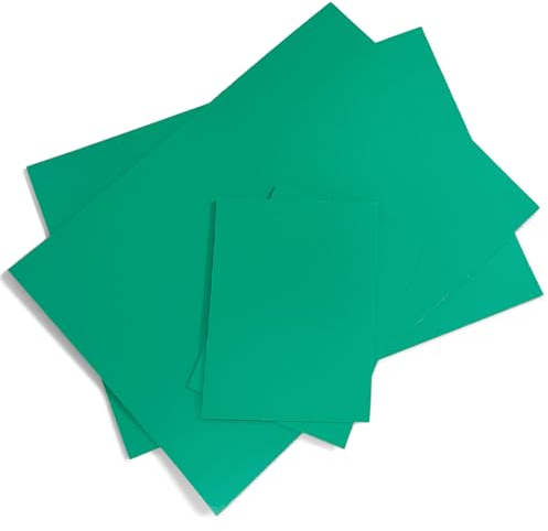 Pizens 4 Stück Linoldruck Platte, Grün Linolplatten für Linolschnitt, Linoleum Print für Stempel, Bastel und Druckprojekte (2A4+2A6)