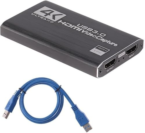 4K 60 Hz Audio Video Capture Card, USB 3.0 HDMI Video Capture Enhet, Full HD 1080P för spellinspelning, livestreaming sändning