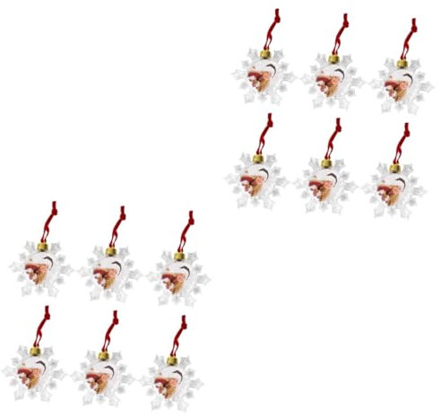 PRETYZOOM 12 STK Fotokugel-Anhänger klar hängende weihnachtsverzierung Bastelkugel Weihnachtskugel plastikkugel kunststoffkugel Hochzeitsdekoration hängender Bilderrahmen Fotohandwerk Weiß