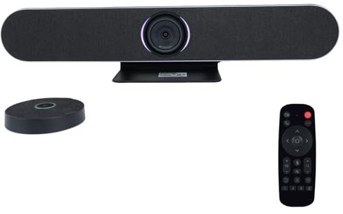 Retekess TC201 Système de Visioconférence, Webcam vidéo 4K, Haut Parleur de Conférence 360°, 3 Types de Connexions et Compatible avec Plusieurs Systèmes pour Salle de Réunion
