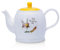 Prefdo Porcelain Tea Pot Honey Bee Pattern Ceramic Teapot White Coffee Pot Water Kettle 1000 ml for Home Kitchen Office Coffee Shop Tea Party, Gift Package