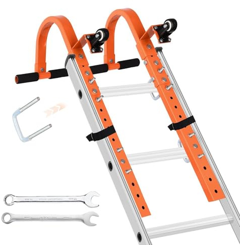 Takstegeskrok - stabilisator tung slip | Justerbar takstege hjälpkrok med gummihjul, säkert fäste för säker klättring, takskydd,