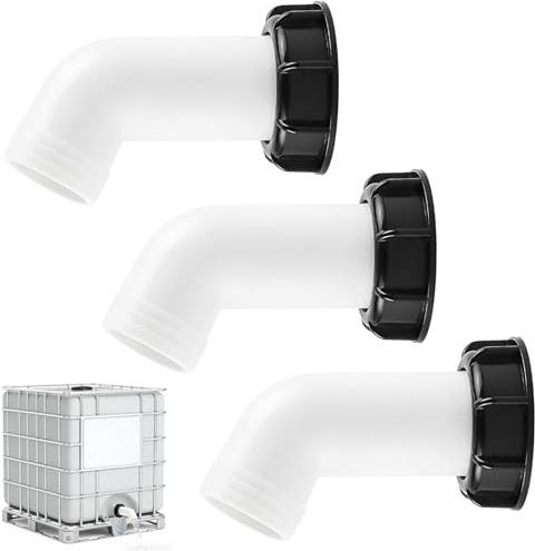 3 boquillas IBC, adaptador IBC con rosca gruesa S60 x 6 – Boquilla de desagüe IBC, accesorios premium para tanque IBC, tanque de agua y barriles de lluvia (riego, casa y jardín)