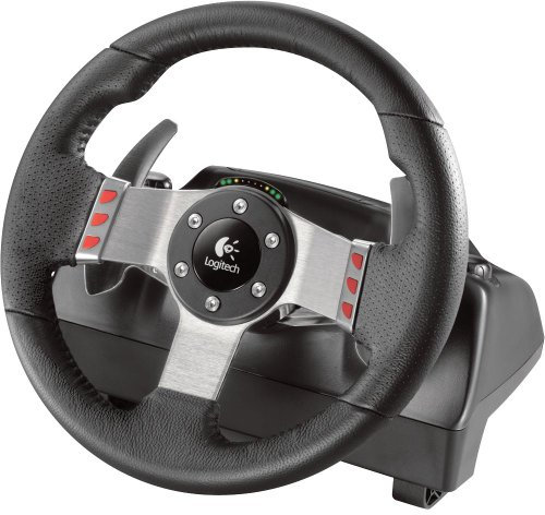 Logitech G27 Steering Wheel + Pedals for PC, Playstation 2, Playstation 3, Black - Video Game Accessories (Steering Wheel + Pedals, PC, Playstation 2, PlayStation 3, Wired, USB 2.0, 256 MB, 20 MB)