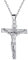 ChicSilver 925 Jesus Kreuzkette herren Kette mit Jesus Anhänger mit 46cm+5cm Verlängerung Kette für Christian