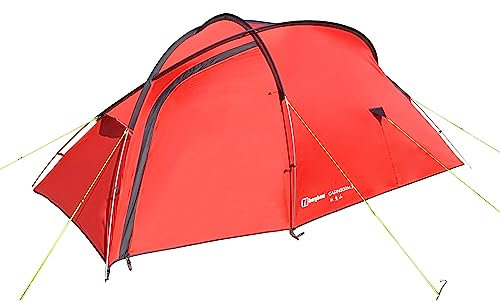 Berghaus Cairngorm 3 Tent for 3 People for Harsh Weather Conditions, All Seasons, 3 Man, Compact, Lightweight, Easy to Pitch, Backpacking, Festivals, Weekends, Wild Camping, Hiking, 3000mm HH, Red