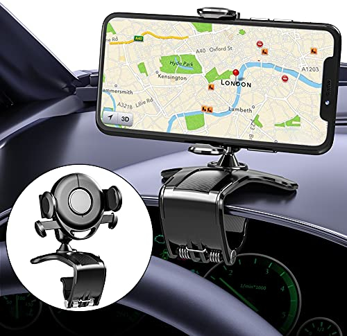 KATREU Porta Cellulare Auto, Regolabile Supporto Telefono Auto per Cruscotto, 360° Rotazione, Portacellulare Universale Compatibile con 4.0-7.0 Pollice Smartphone