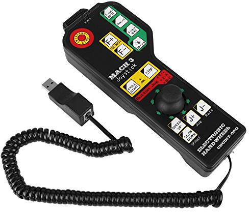 TenNuoDa 6-Achsen-USB-Anschluss, Joystick-Griff, Elektronisches Handrad, CNC-Zubehör Für Kleine Graviermaschine, Manuelle Steuerung, Für Mach3-System, 22,2 X 8 X 5,6 cm