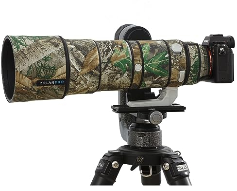 ROLANPRO wasserdichte Objektivabdeckung Camouflage Regenabdeckung für Sony FE 200-600mm F5.6-6.3G OSS Objektivschutzhülle, Pistolenkleidung, #27 Dschungel-Wasserdicht