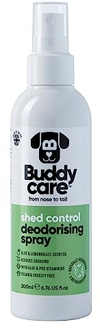 Buddycare Desodorierungsspray für Hunde – Aloe Vera und Zitronengras – Erfrischendes Desodorierungsspray für Hunde – Mit Aloe Vera und Pro Vitamin B5 (200 ml, 1 Stück)