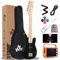 Winzz Mini chitarra elettrica per bambini da 30 pollici, tastiera in acero, per principianti con amplificatore (nero), EGM100