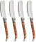 VANRA Butter Spreader Knife Set 4-Piece Stainless Steel Cheese Knife Set Small with Rose Wood Handle for Sandwich Jam Bread Cream Canape Appetizer Knives Spatula 6.2-inch