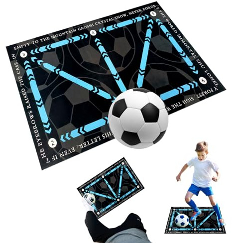 AIYONG Fotbollsmatta – Fotbollsmatta träning bollkontroll, fotbollsträningstillbehör, 60 x 90 cm halkfri stötdämpande träningsmatta, hörnfält träningsmatta, fotbollsdörrmatta