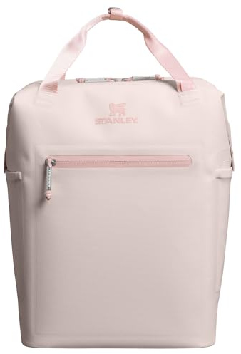 Stanley All Day Madeleine Mini Backpack Soft Cooler 14 Quarts | 20 Can Cooler with Handle and Shoulder Straps | Stays Cold for Hours | Insulated Travel Bag with Zipper | BPA-Free | Rose Quartz