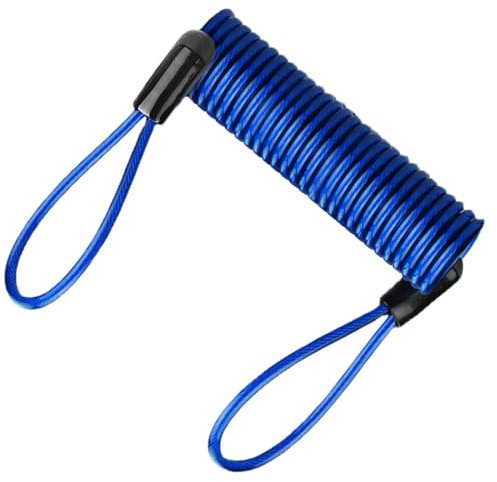 Blocco Cavo di promemoria - blocco freno a disco antipasto ad alta resistenza | Corda di promemoria a molla portatile | European Travel Wire | Loop a doppio colore multicolore per moto scoote