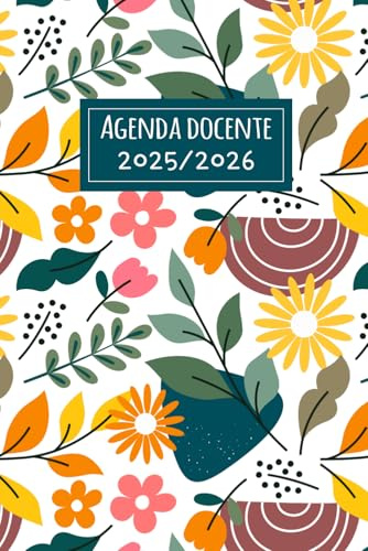AGENDA GIORNALIERA DEL DOCENTE A.S.25/26: 1 Pagina per Giorno | Pianificatore di lezioni e attività per insegnanti | Fiori - Planner italiano.