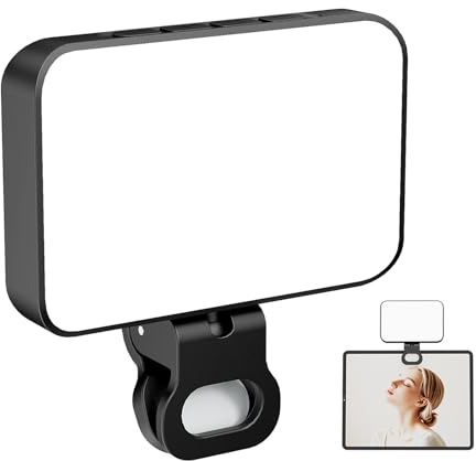 Lumière pour Selfie - ÉClairage Magnétique Selfie | LED Rond Pliable pour Téléphone | Lampe De Maquillage Rechargeable À Pince | Lumière LED pour Selfies, pour Studio, Vlogging, Diffusion en Direct,