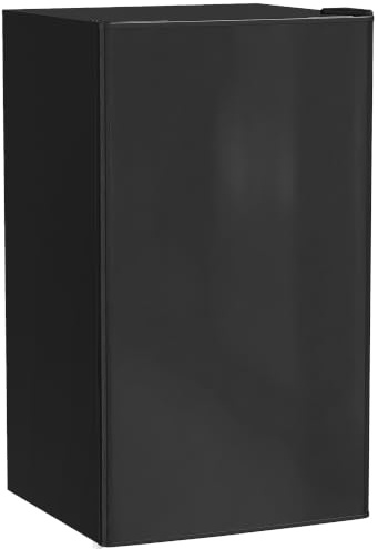 HOMCOM Réfrigérateur Congélateur Petit Réfrigérateur à Une Porte 91L Noir | Étagères Modulables, Compartiment Congélateur, Design Sous-Comptoir