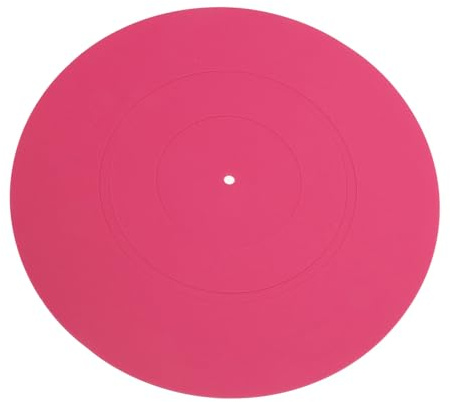 Generic Universal Skivspelare Gummimatta Skivfat Slipmatta Tätare Baskvalitet för Musikälskare, 12in (Rosa)
