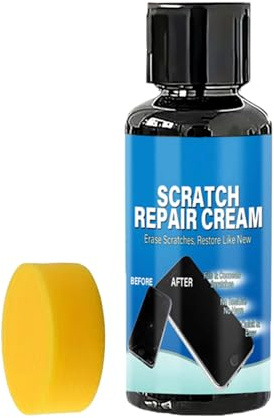 caiduos Handy Display Kratzer Entfernen, Reparatur Von Kratzern Am Smartphone Bildschirm, 30g/100g Brillenglas Reparatur mit Schwamms, Langanhaltende Glass Kratzer Entferner, für Handys, Uhren