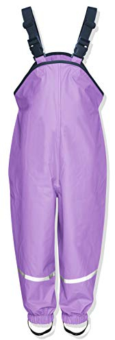 Playshoes Matschhose Regenlatzhose Ungefüttert Unisex Kinder Wind- und wasserdichte Regenhose Regenbekleidung, flieder, 128