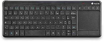 NGS TV Warrior Teclado Inalámbrico 2.4GHz con Touchpad y Teclas Multimedia para SmartTV, Ordenador Portáil o Videoconsola (AZERTY Francés)