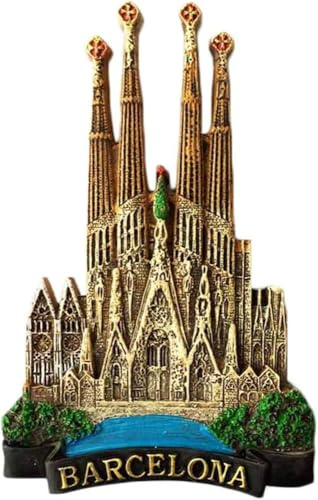 Imán de nevera 3d recuerdo de España de Barcelona, decoración del hogar y la cocina Barcelona España imán nevera