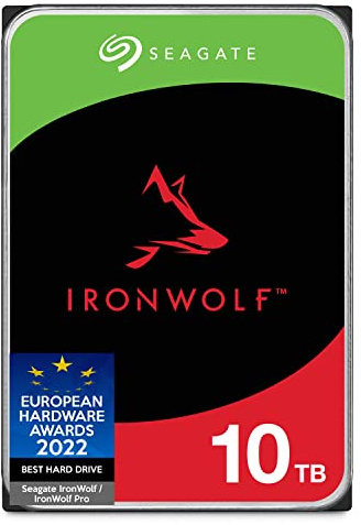 Seagate IronWolf 10TB NAS Internal Hard Drive HDD – CMR 3.5 Inch SATA 6Gb/s 7200 RPM 256MB Cache for RAID Network Attached Storage (ST10000VNZ004)