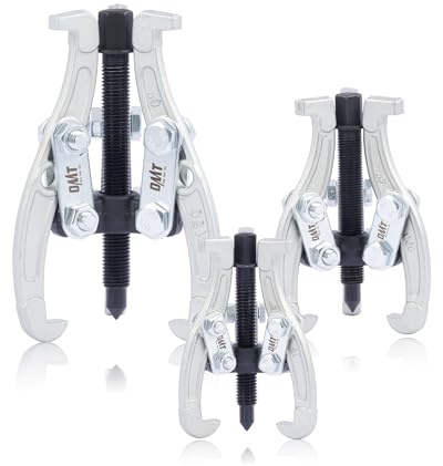 Orion Motor Tech Gear Puller Set, 3 4 6 3 Jaw Puller Kit for Pulley Gear Bearing Flywheel Removal, Heavy Duty Pulley Puller with Reversible Jaws 3 pcs Bearing Puller Tool Kit