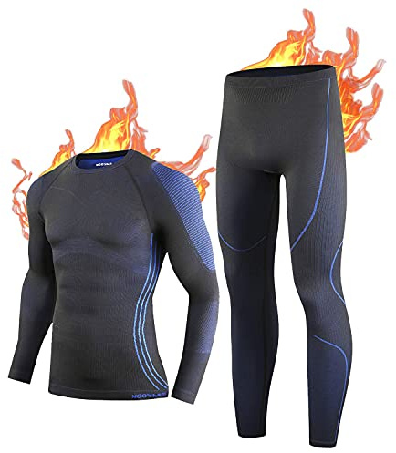NOOYME Intimo Termico Uomo Biancheria Intima Termica Uomo Traspirante Asciugatura Rapida per Sci Ciclismo Corsa Allenamento