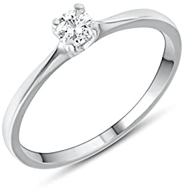 Anellissimo Anello solitario fidanzamento donna argento 925 con zircone - 10