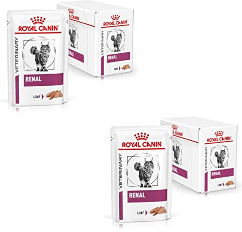 Royal Canin Renal Mousse für Katzen | Doppelpack | 2 x 12 x 85 g | Diät-Alleinfuttermittel für ausgewachsene Katzen mit Nierenproblemen | Mit niedrigem Phosphorgehalt