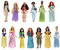 Disney Princess HPG74 - 13 Prinzessinnen-Modepuppen mit Glitzerkleidung und Accessoires, inspiriert von Disney-Filmen, Disney Prinzessin Puppen Spielzeug ab 3 Jahren