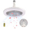 Anyingkai Bombilla Ventilador,Lampara Ventilador Techo,E27 Ventilador de Techo con Luz,Ventilador Lampara Techo,Ventiladores de Techo con Luz (gris)