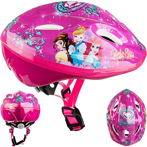 alles-meine.de GmbH Kinderhelm - Prinzessin - Gr. 52-56 - Verstellbarer Helm - für Kinder Mädchen pink rosa Katze/Fahrradhelm Schutz - Arielle Belle Cinderella Princess