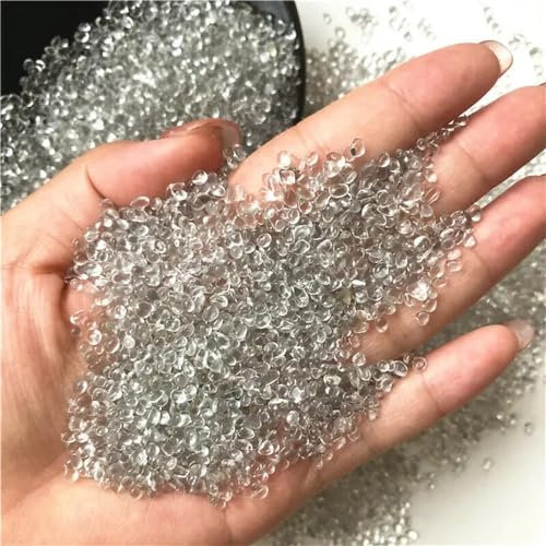 AtkitS meditación Piedra esmaltada de Grava de Vidrio Blanco, Piedras de Muestra de Acuario pulidas