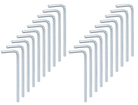 QUARKZMAN 20 Piezas de Llave Hexagonal de 3 mm, Llave Hexagonal en Forma de L, Métrica, de Acero Cromado Vanadio, Herramienta de Reparación para el Hogar