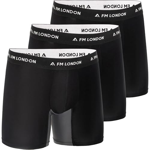 FM London herr Fm 3pk Bamboo Technical Boxer Boxerkalsonger